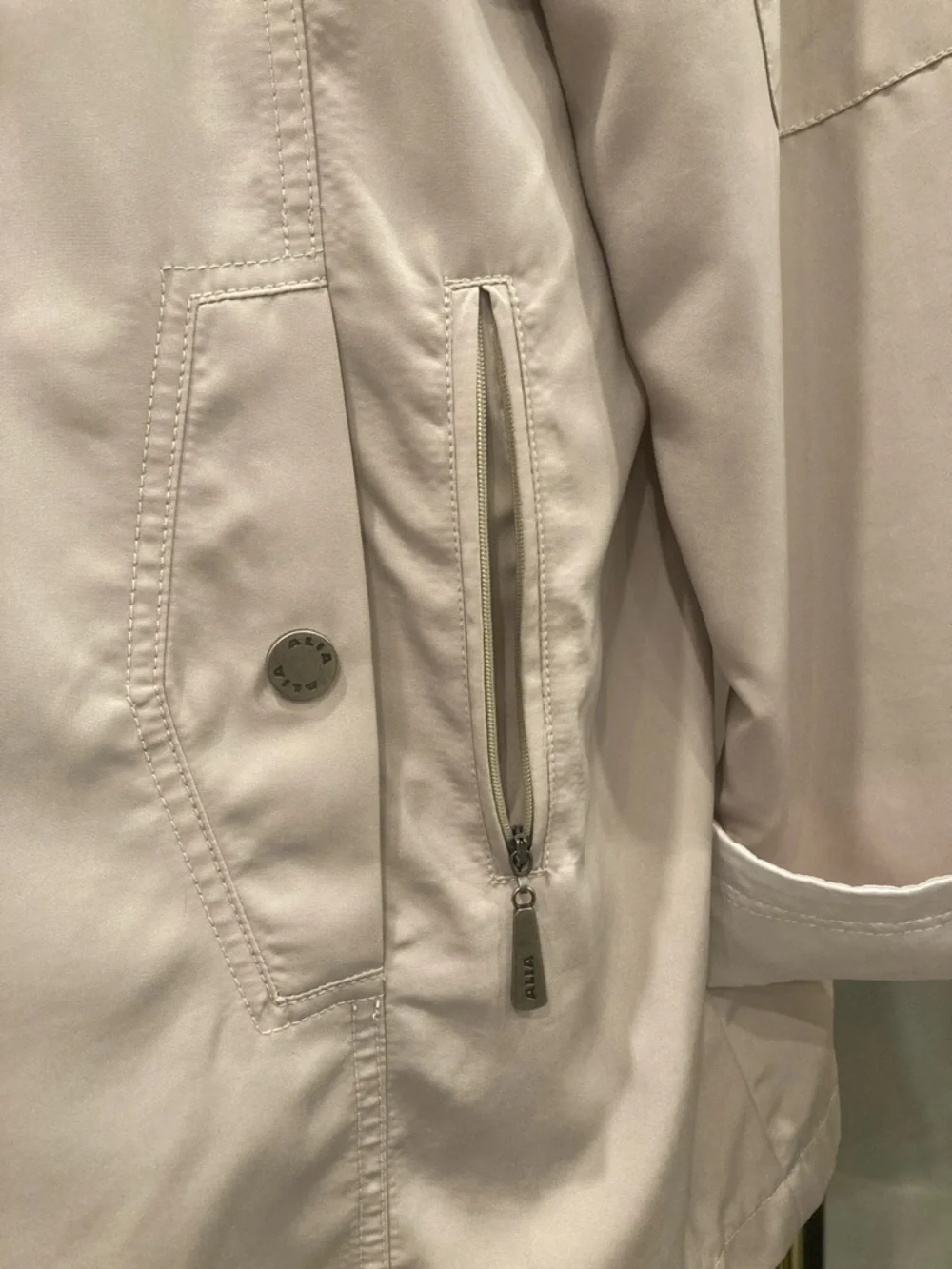 Alia Light Beige Hooded Utility Jacket - Picture 2 of 7